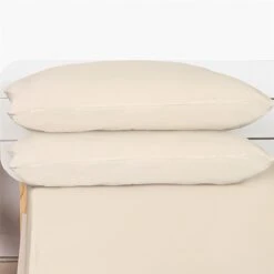 Cotton Pillowcases Pillow Cover Pair - Cream(Cotton Pillowcases Pillow Cover Pair Cream)
