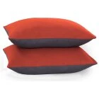 Reversible Poly Cotton Housewife Pillowcases (Pair) - Orange & Grey(Reversible Poly Cotton Housewife Pillowcases Pair Orange Grey) 4 Reversible Poly Cotton Housewife Pillowcases (Pair) - Orange & Grey(Reversible Poly Cotton Housewife Pillowcases Pair Orange Grey) - Image 2