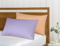 Reversible Poly Cotton Housewife Pillowcases (Pair) - Peach & Lilac(Copy Of Reversible Poly Cotton Housewife Pillowcases Pair Peach Lilac) -Bedding Discount Store ea3570c1 45f0 421b b825 e04089b21658