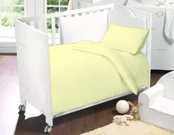 Egyptian Cotton Cot Bed Duvet Cover & Pillowcase Set : Lemon(Egyptian Cotton Cot Bed Duvet Cover Pillowcase Set Lemon)