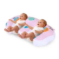 Twin Feeding Nursing Pillow Cushion For Complete Support: Fish Pink(Twin Feeding Nursing Pillow Cushion For Complete Support Fish Pink)