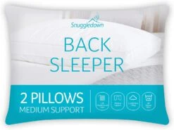 Snuggledown Back Sleeper White Pillows : 2 Pack(Snuggledown Back Sleeper White Pillows 2 Pack)