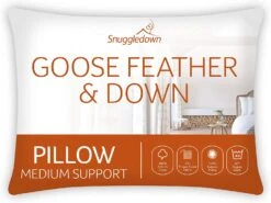 Snuggledown Goose Feather & Down White Pillow Medium Support(Snuggledown Goose Feather Down White Pillow Medium Support)