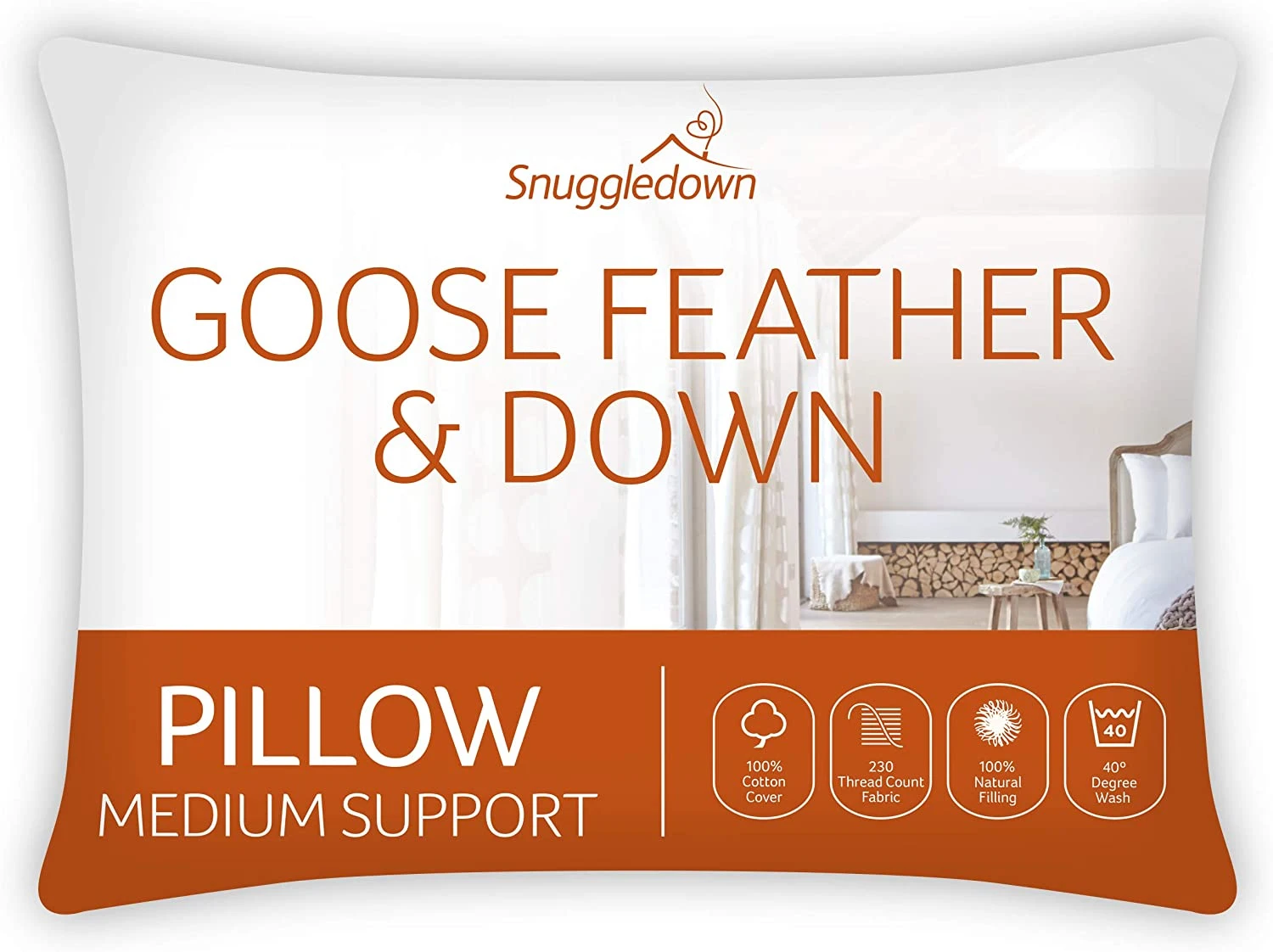 Snuggledown Goose Feather & Down White Pillow Medium Support(Snuggledown Goose Feather Down White Pillow Medium Support) 3 Snuggledown Goose Feather & Down White Pillow Medium Support(Snuggledown Goose Feather Down White Pillow Medium Support)