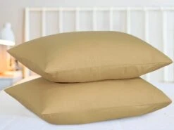 Cotton Pillowcases Pillow Cover Pair - Sand(Cotton Pillowcases Pillow Cover Pair Sand) -Bedding Discount Store sand3