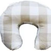 BABY FEEDING/NURSING PILLOW 2 DESIGNS IN 1 EGYPTIAN COTTON COVER - BEIGE CHECK/STRIPES(Baby Feeding Nursing Pillow 2 Designs In 1 Egyptian Cotton Cover Beige Check Stripes)