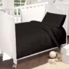 Cot Bed Duvet Cover And Pillow Set - Black(Cot Bed Duvet Cover And Pillow Set Black)